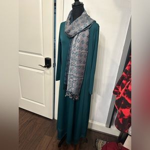 Emerald dress with Scarf